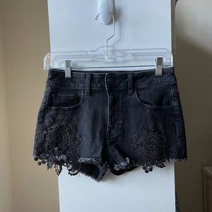 Black Jean Shorts